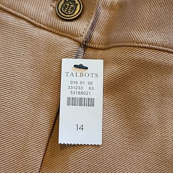 NWT Talbots skinny ankle rayon stretch tan pants size 14 - Picture 4 of 11